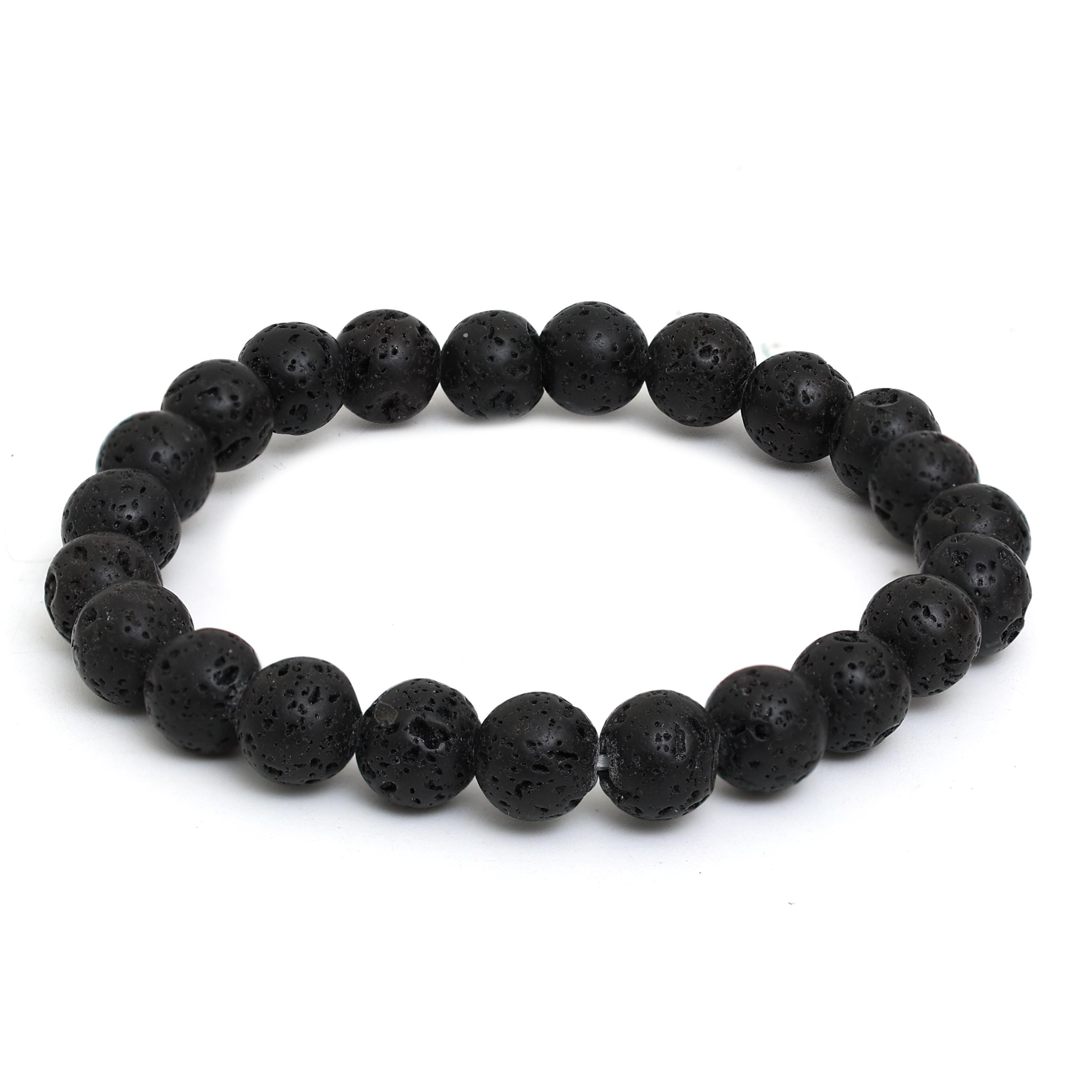 Larvikite Bracelet: Silver Glaze Beads, Charcoal Gray Stone