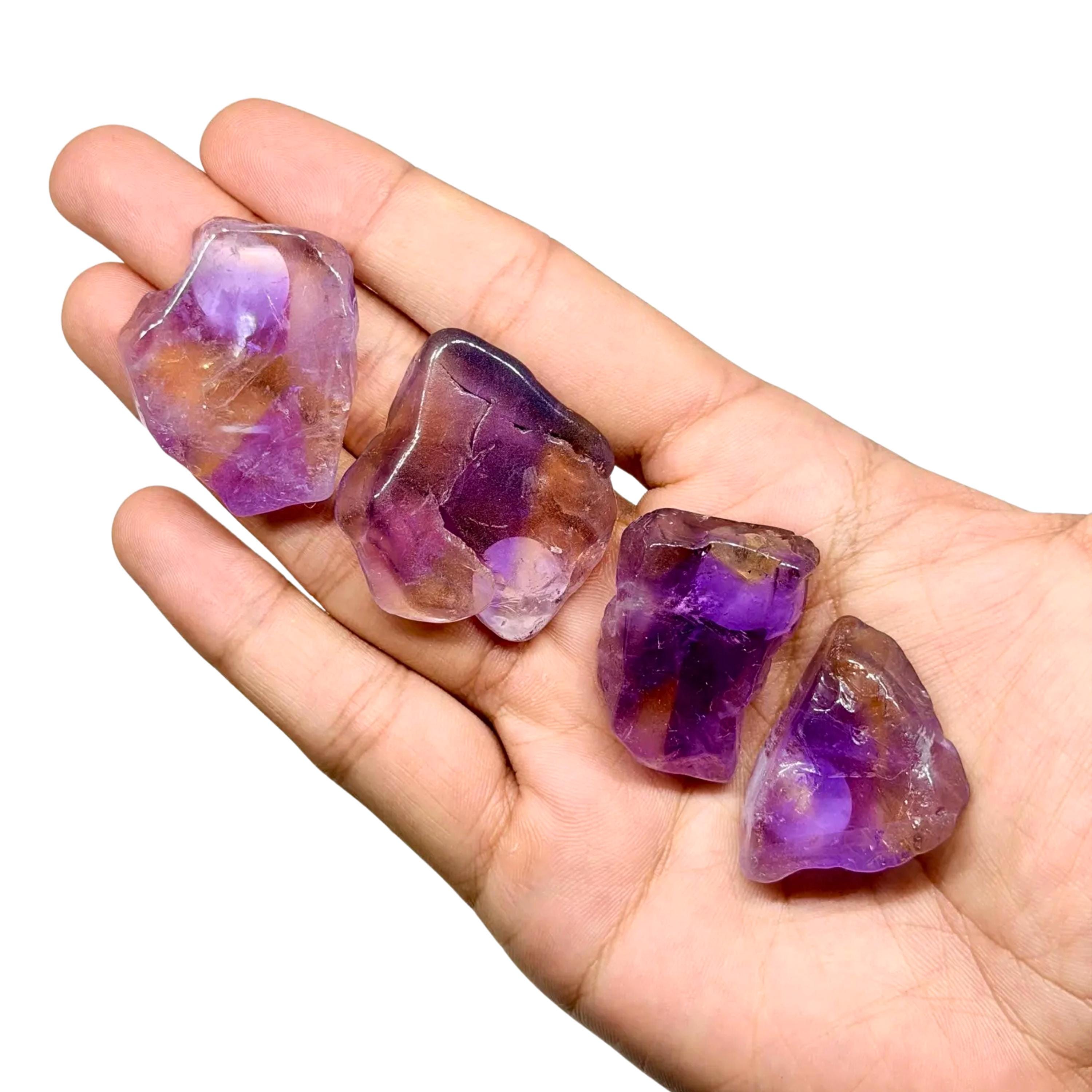 Ametrine Slice- Purple & Honey Natural Zoning