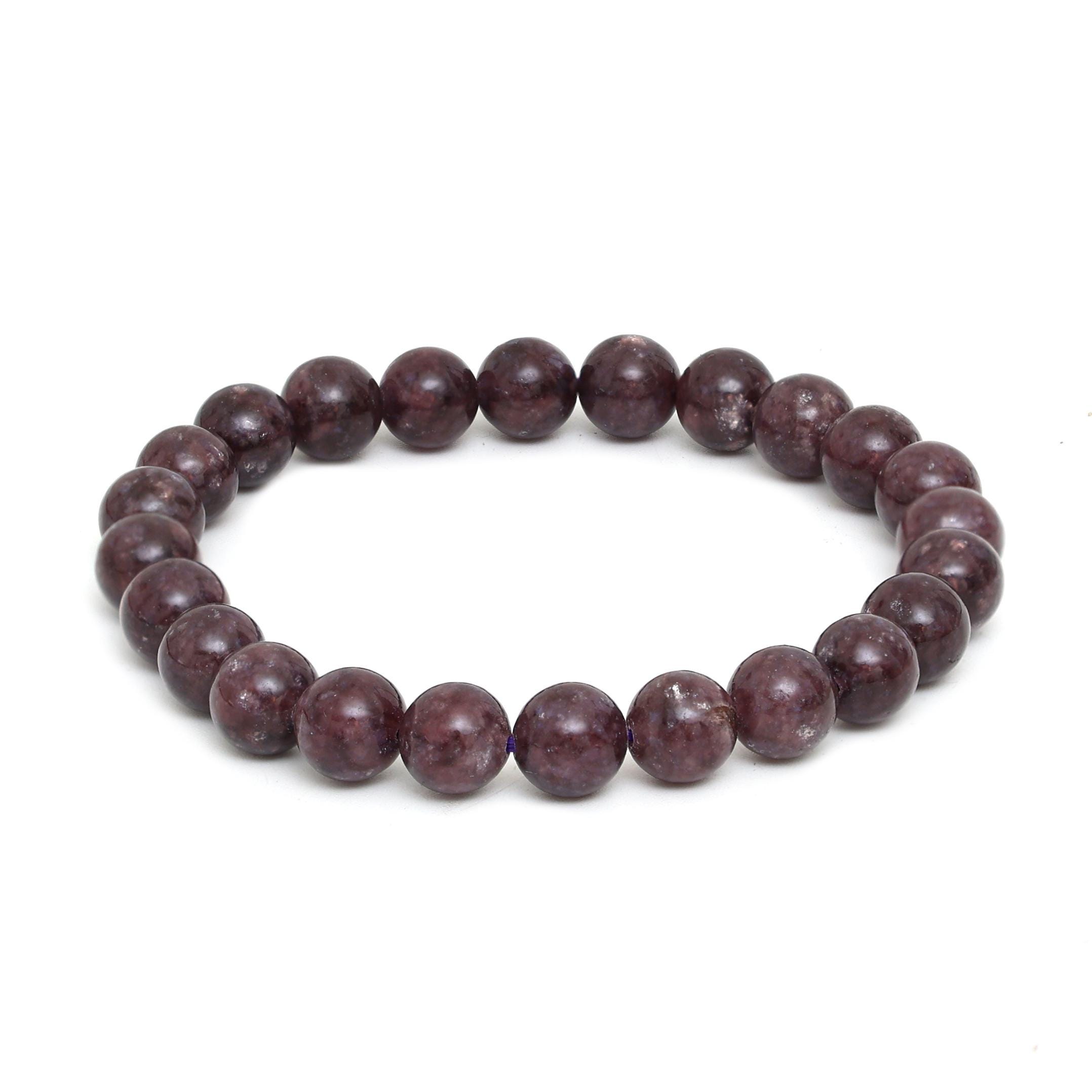 Red Garnet Bracelet: Deep Burgundy Earthborn Spheres with Iron-Rich Luster