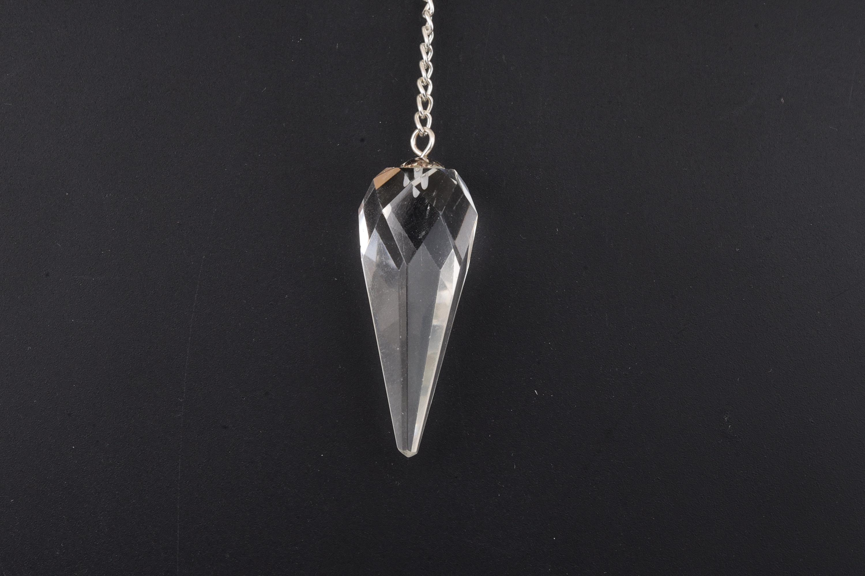 Clear Quartz Crystalline Cone Pendant
