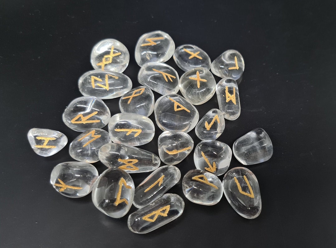 Crystal Rune Set, Elder Futhark, Reiki Healing Stones - Etsy Canada