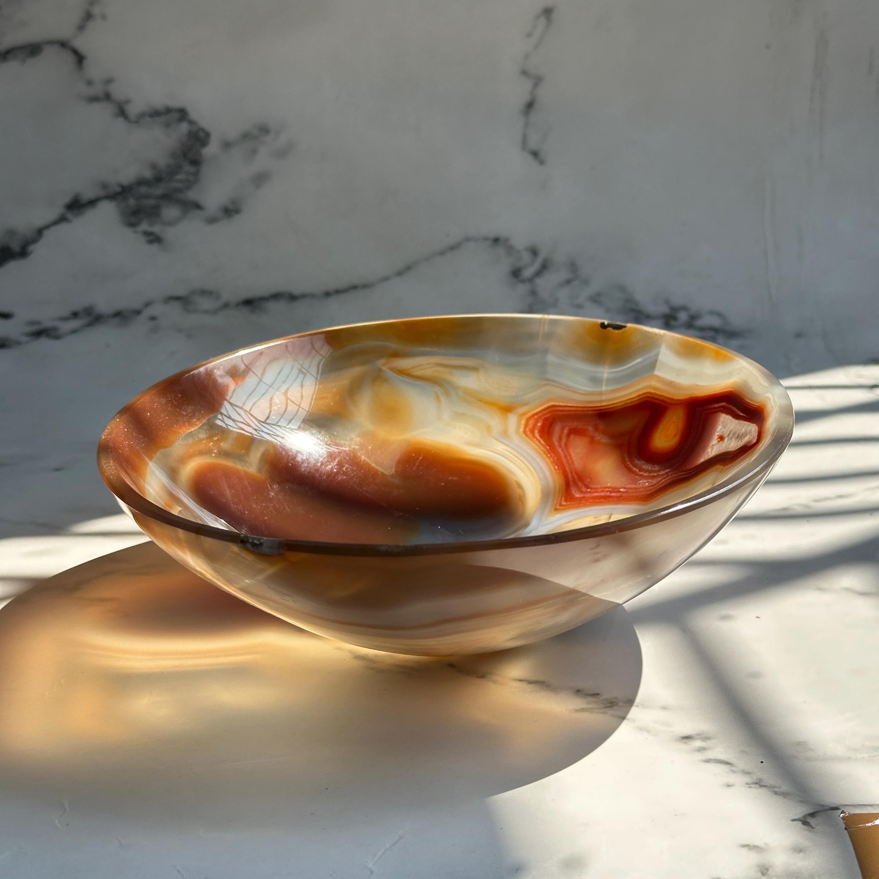 Hand-Carved Carnelian Centerpiece (10")