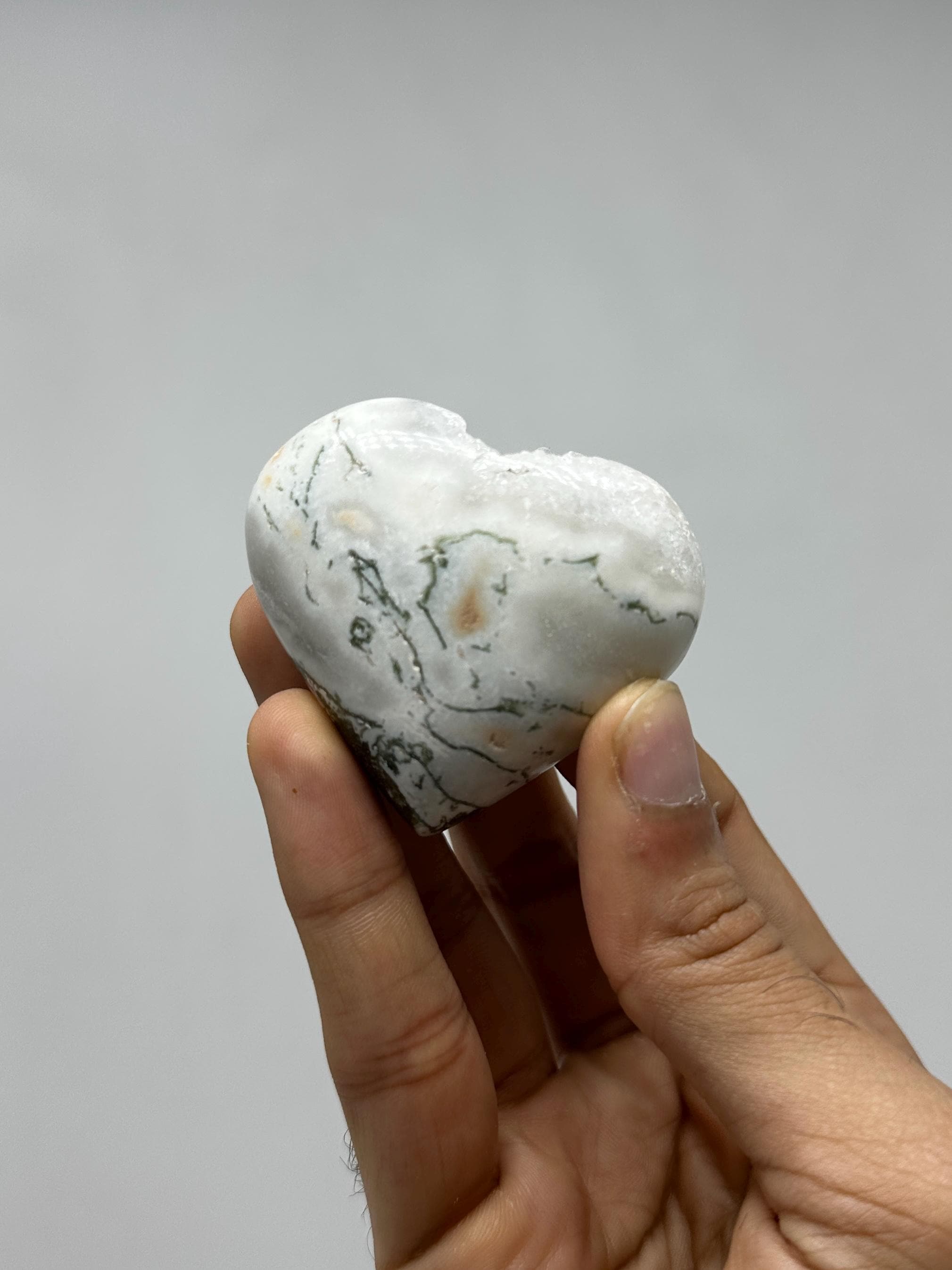 Druzy Tree Agate Heart