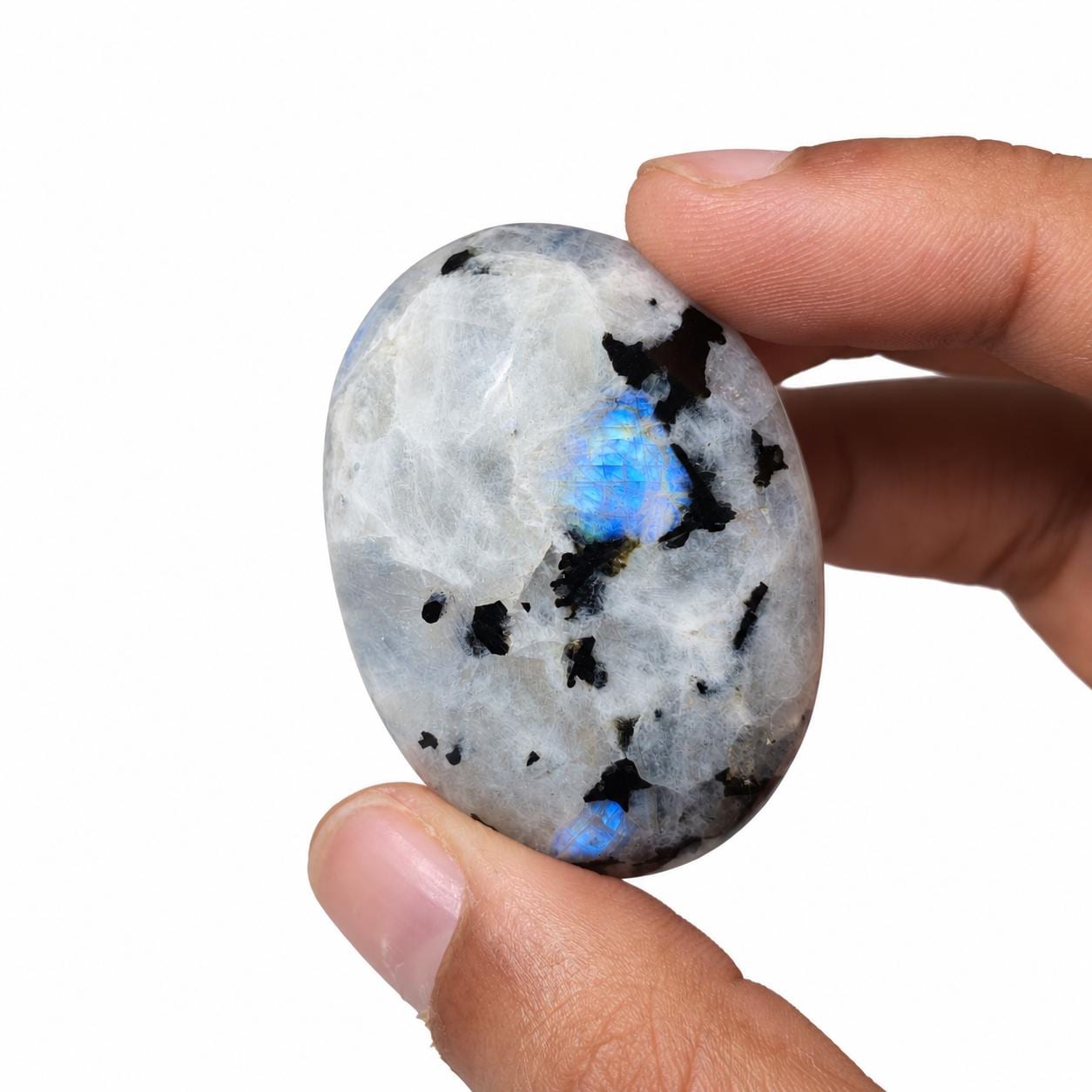 Rainbow Moonstone Palmstone #4