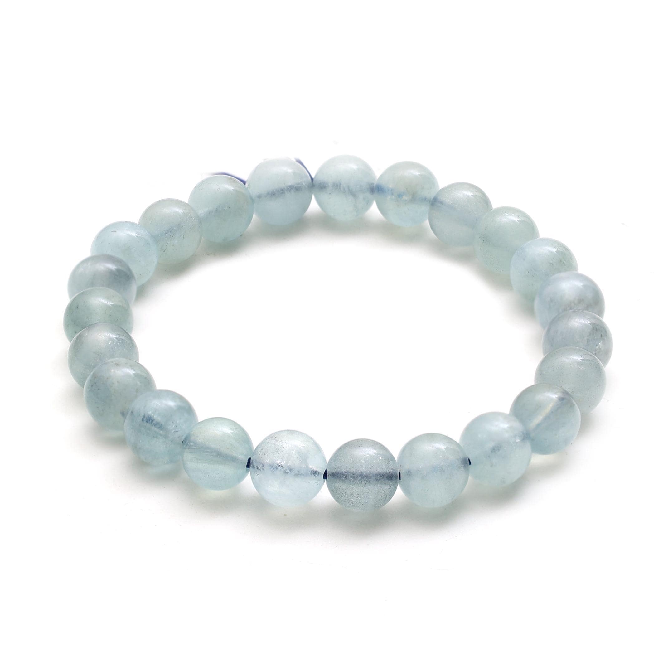 Aquamarine Bracelet: Serene Sky-Blue Crystalline Beads