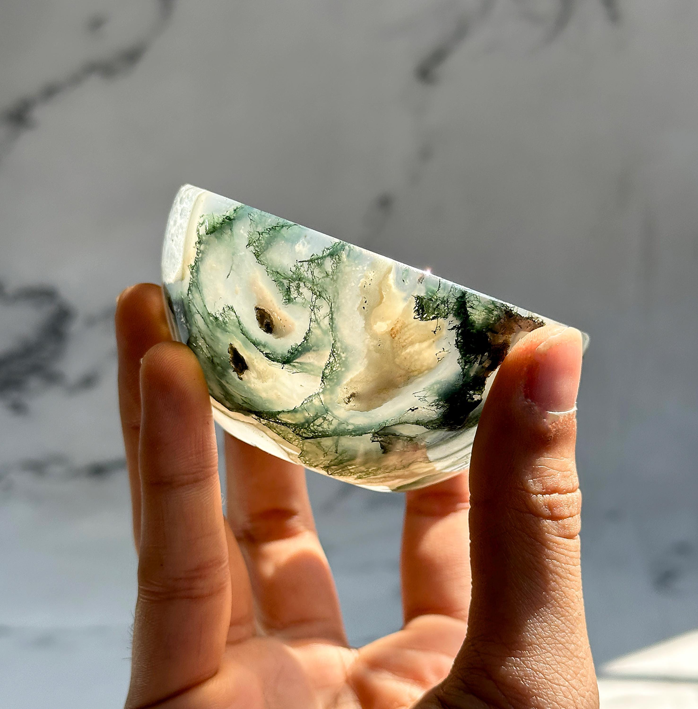 Moss Agate Bowl #3