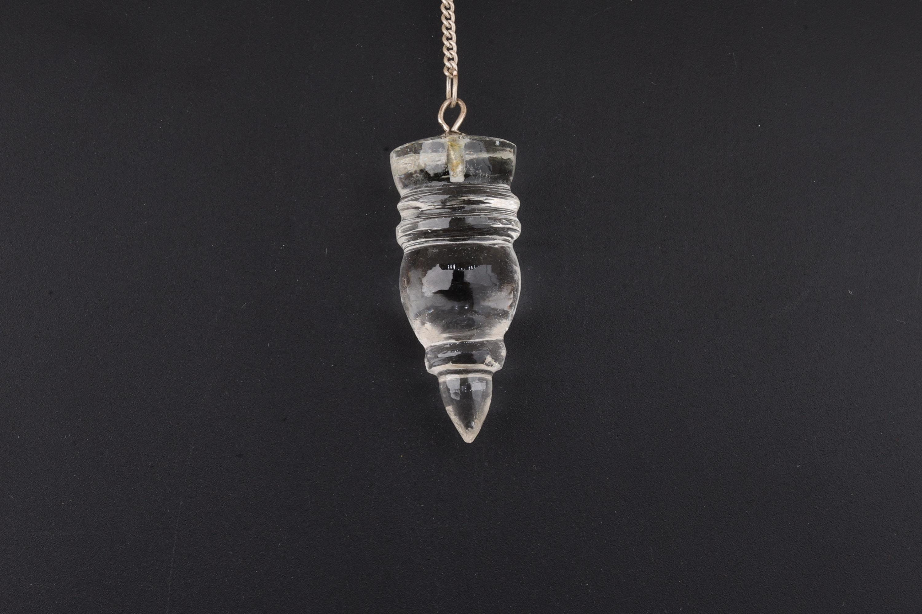 Clear Quartz Tiered Temple Pendulum