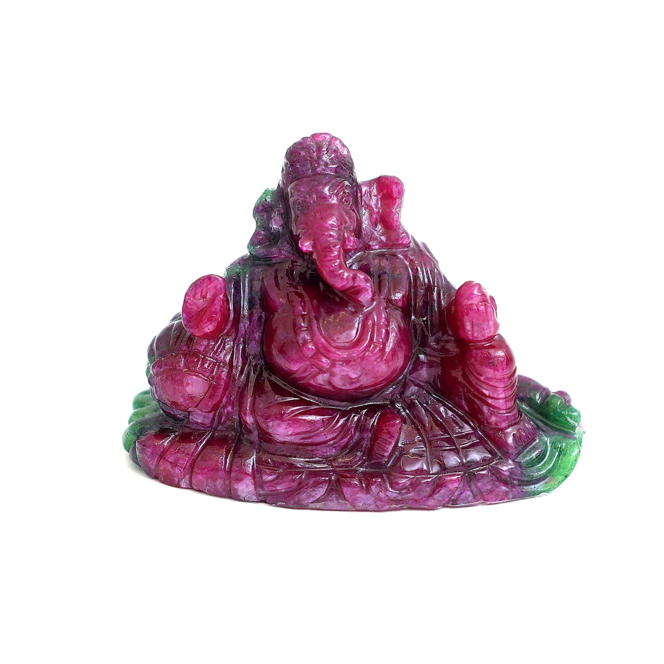 Ruby Zoisite Ganesha on Lotus #1