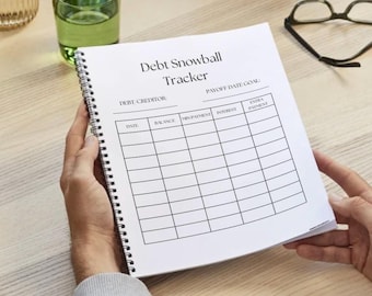 Debt Snowball & Lawinen Tracker | Druckbarer Plan zur Tilgungszahlungen | Arbeitsblatt für die finanzielle Freiheit | Sofort Download PDF