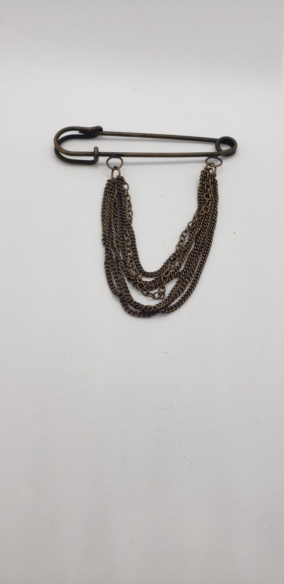 Skirt/ Kilt Pin. Large Safety Pin With Chains Etsy