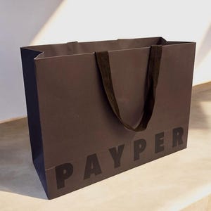 Borse al dettaglio personalizzate con sacchetti di carta spessa con manici, sacchetti di carta di lusso, grandi sacchetti di carta di lusso, sacchetti di carta personalizzati per la vendita al dettaglio, borse per la spesa