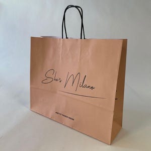 1000 pcs Personalised Paper Bags Twisted Handle Paper Bags, Paper Bags for Retail, Paper Bags for Bakery, Custom Size Paper Bag, Custom Logo
