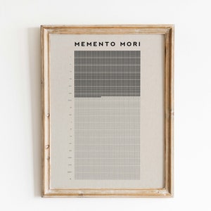 Memento Mori Life Calendar Momento Mori Stoic Calendar Custom Life Calendar Wall Art Calendar Digital Wall Art Printable Life Calendar