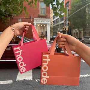 Luxury Gift bag for retail paper bags with custom printing Bespoke paper bags with ribbon tie closures Luxury matte paper bags gift bag