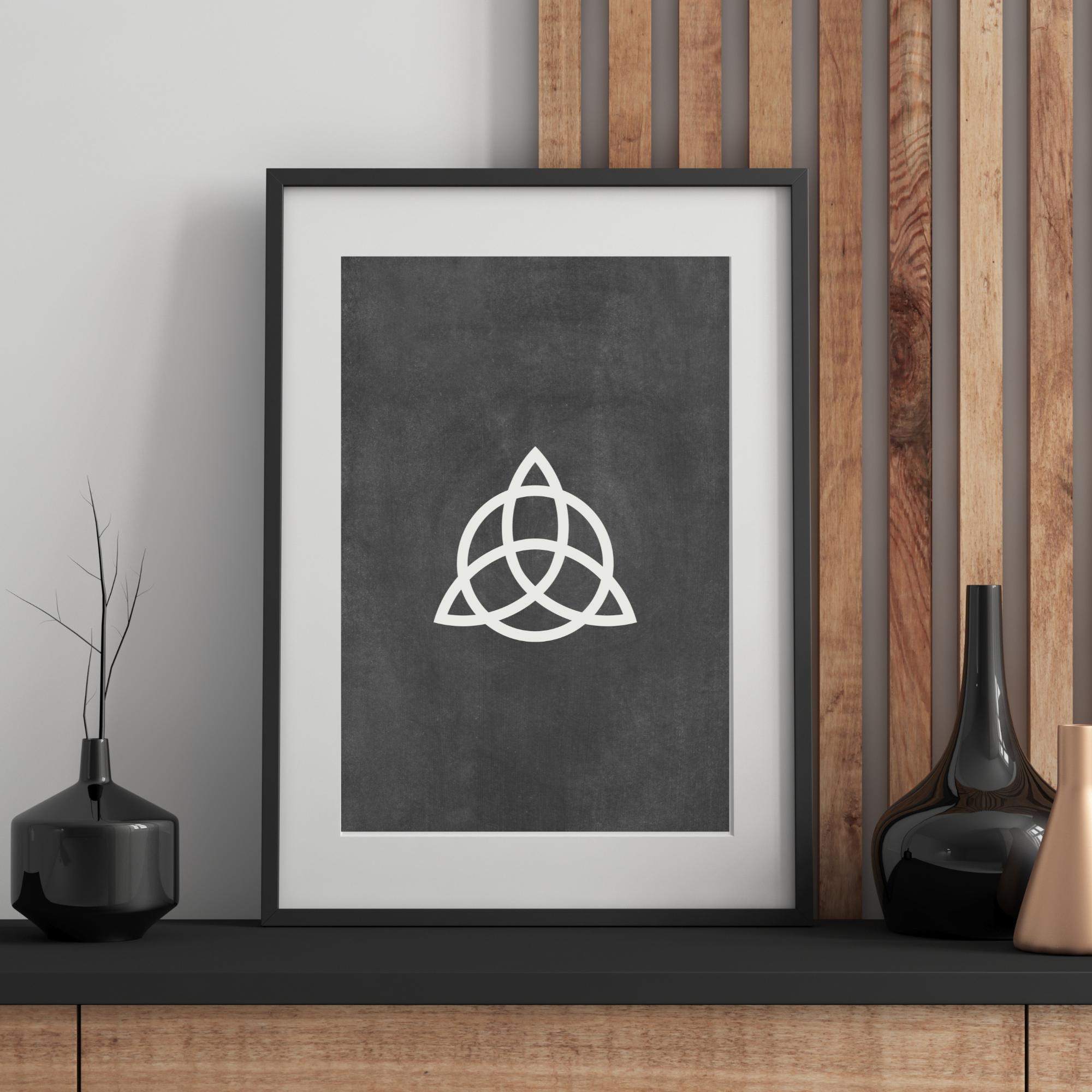 Trinity Symbol Wall Art, Triquetra Art Print, Trinity Knot Printable ...
