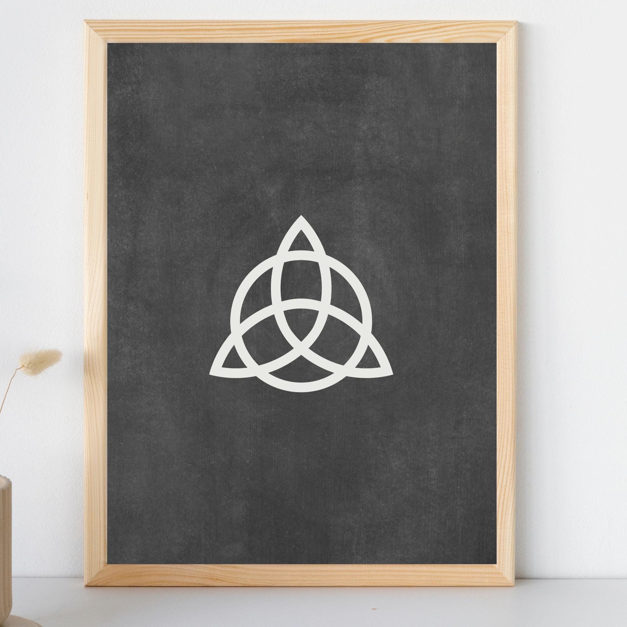 Trinity Symbol Wall Art, Triquetra Art Print, Trinity Knot Printable ...