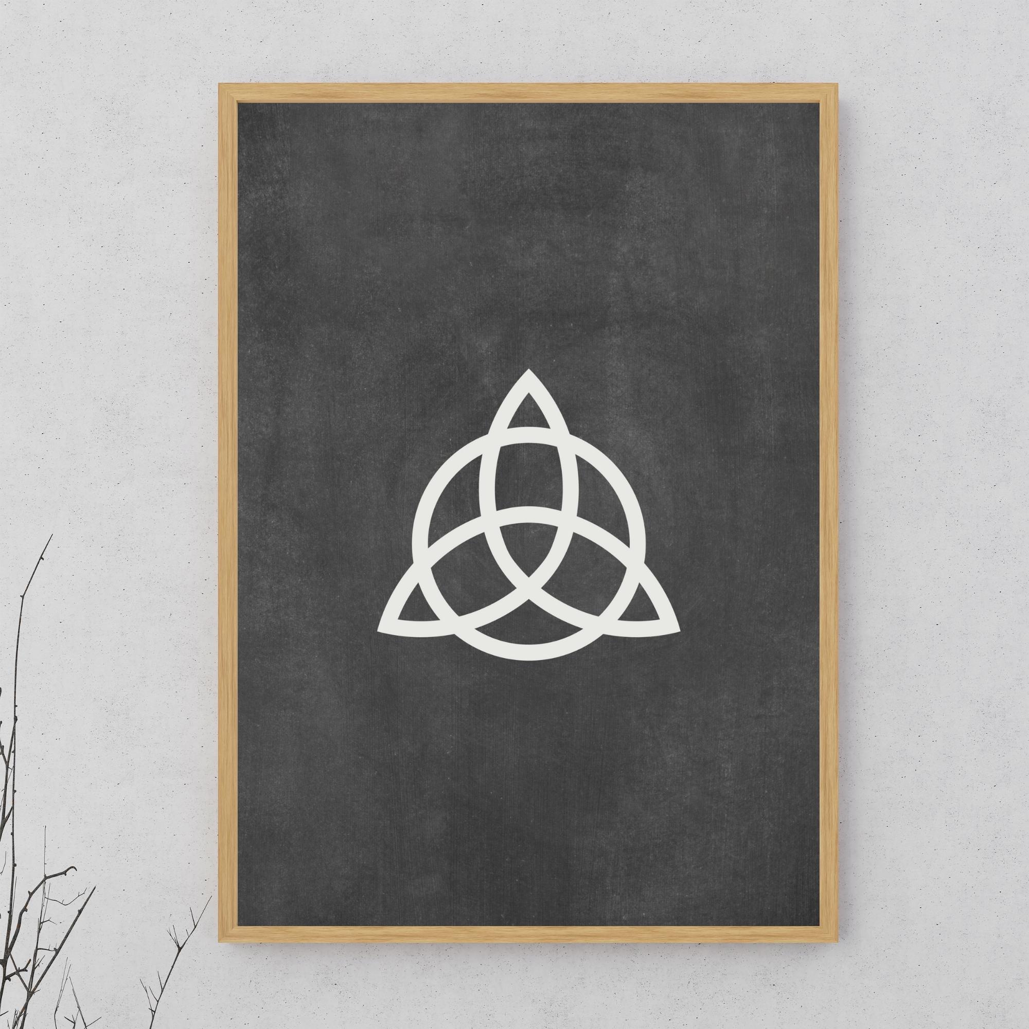 Trinity Symbol Wall Art, Triquetra Art Print, Trinity Knot Printable ...