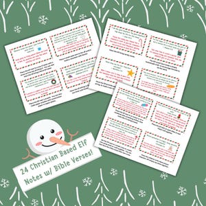 Notas imprimibles de elfos cristianos, notas de elfos con versículos bíblicos, cartas de elfos cristianos, notas imprimibles de elfos, actividades centradas en Cristo, elfos fáciles