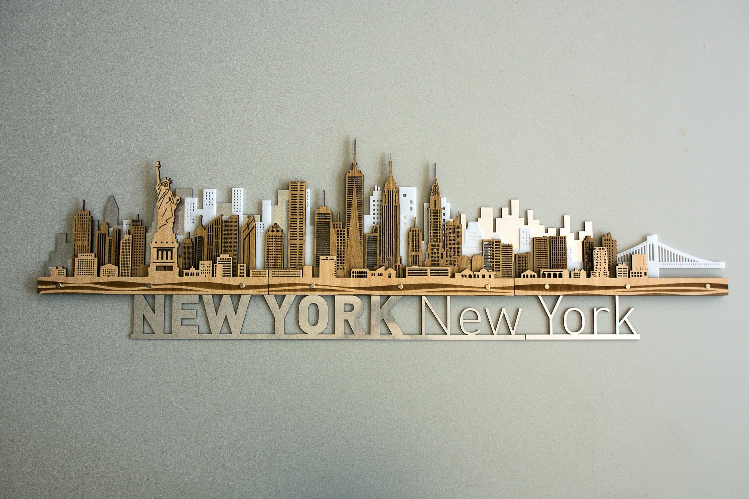 New York City Skyline Big Detailed 3d Layered Laser Cut Large 