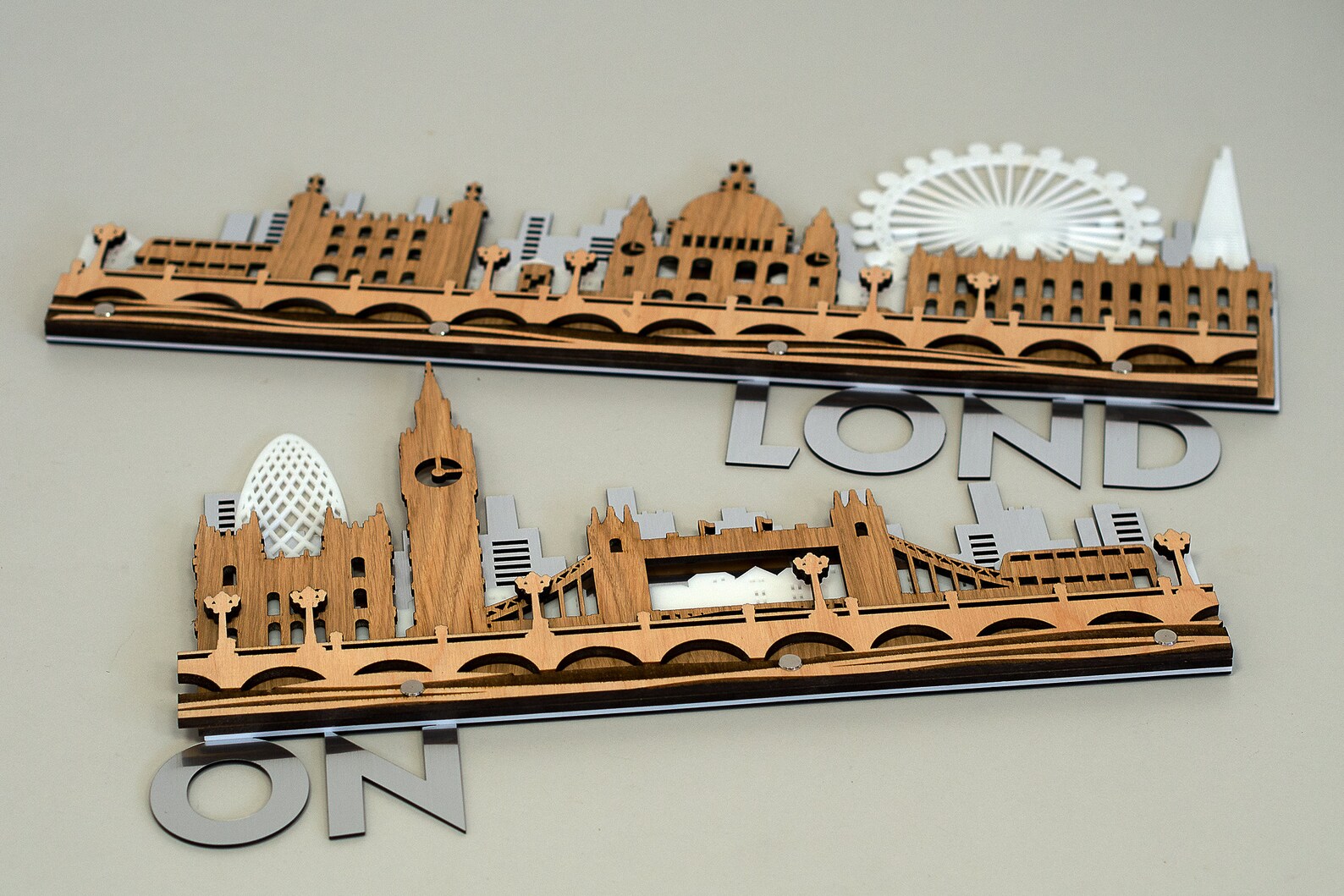 London Skyline 3d Layered Wooden Cityscape Laser Cut Wall Art Etsy UK