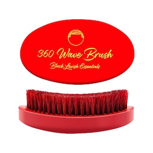 360 Wave Brush, Natural Boar Bristle, Curved Hair Brush