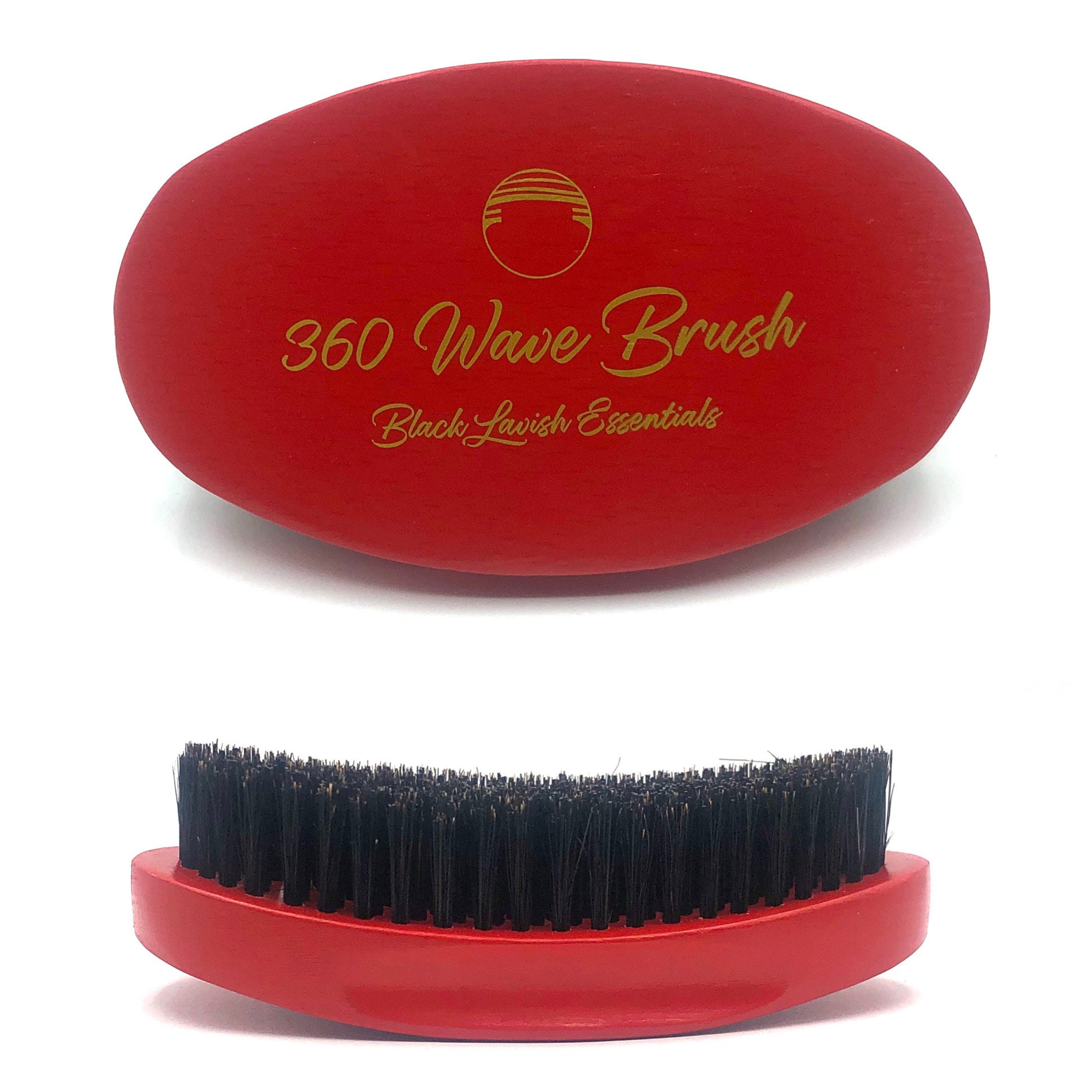 Curved 360 Wave Brush Black Lavish Essentials Etsy