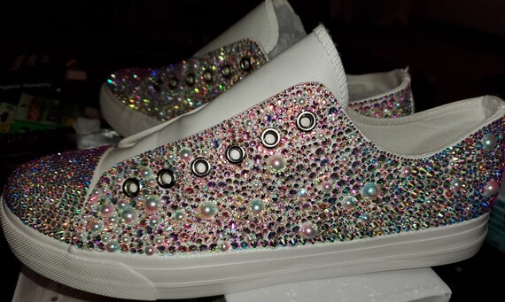 rhinestone tennis shoes sneakers
