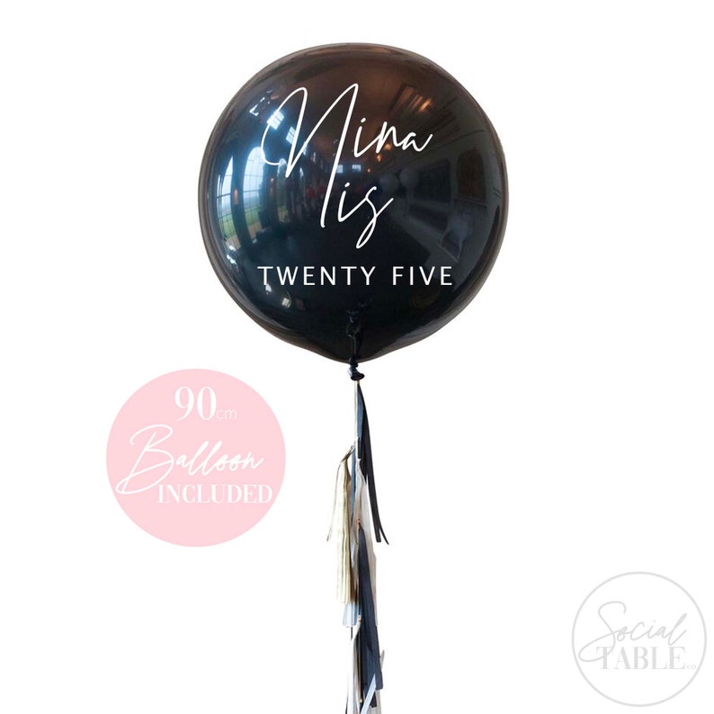 90cm Custom Balloon Jumbo Birthday Balloon Custom Decal Etsy Australia