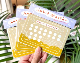 Habit Tracker Starter Pack l ORIGINAL l Card with Stickers l 20 Days l Self Improvement