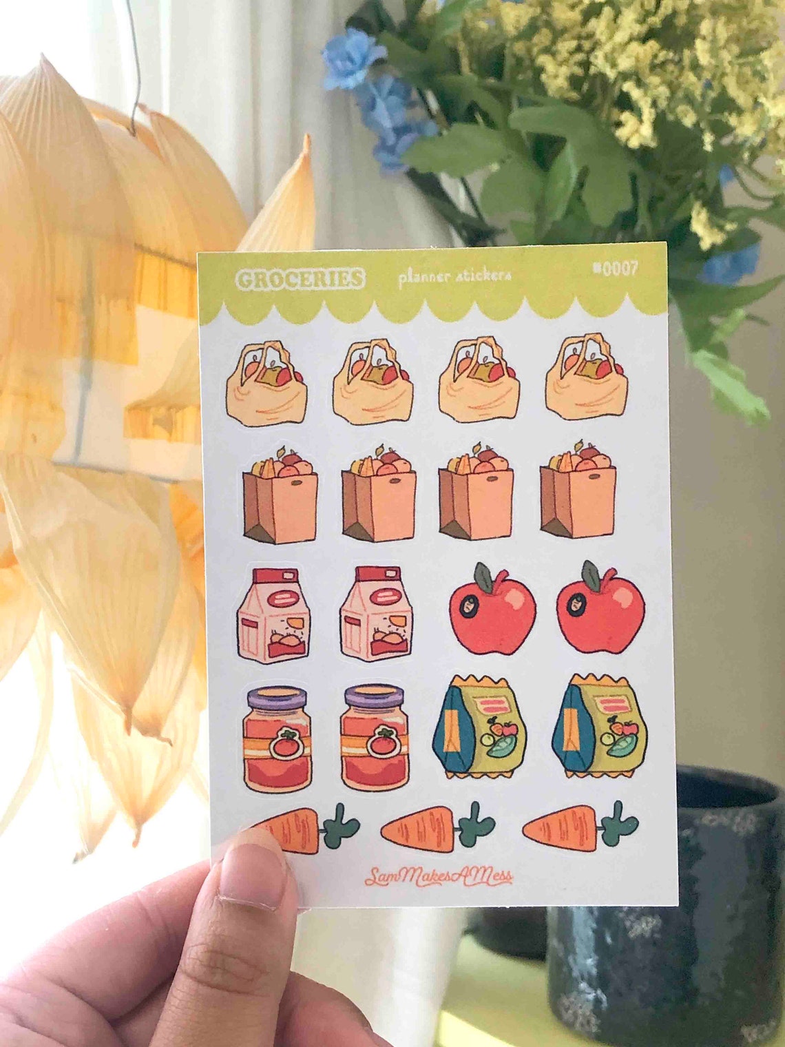 Grocery Shopping Planner Sticker Sheet Matte L Variety - Etsy