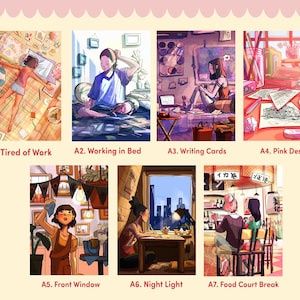 Artist Life Illustrationen l 5x7" Print Serie l Postkarten Set