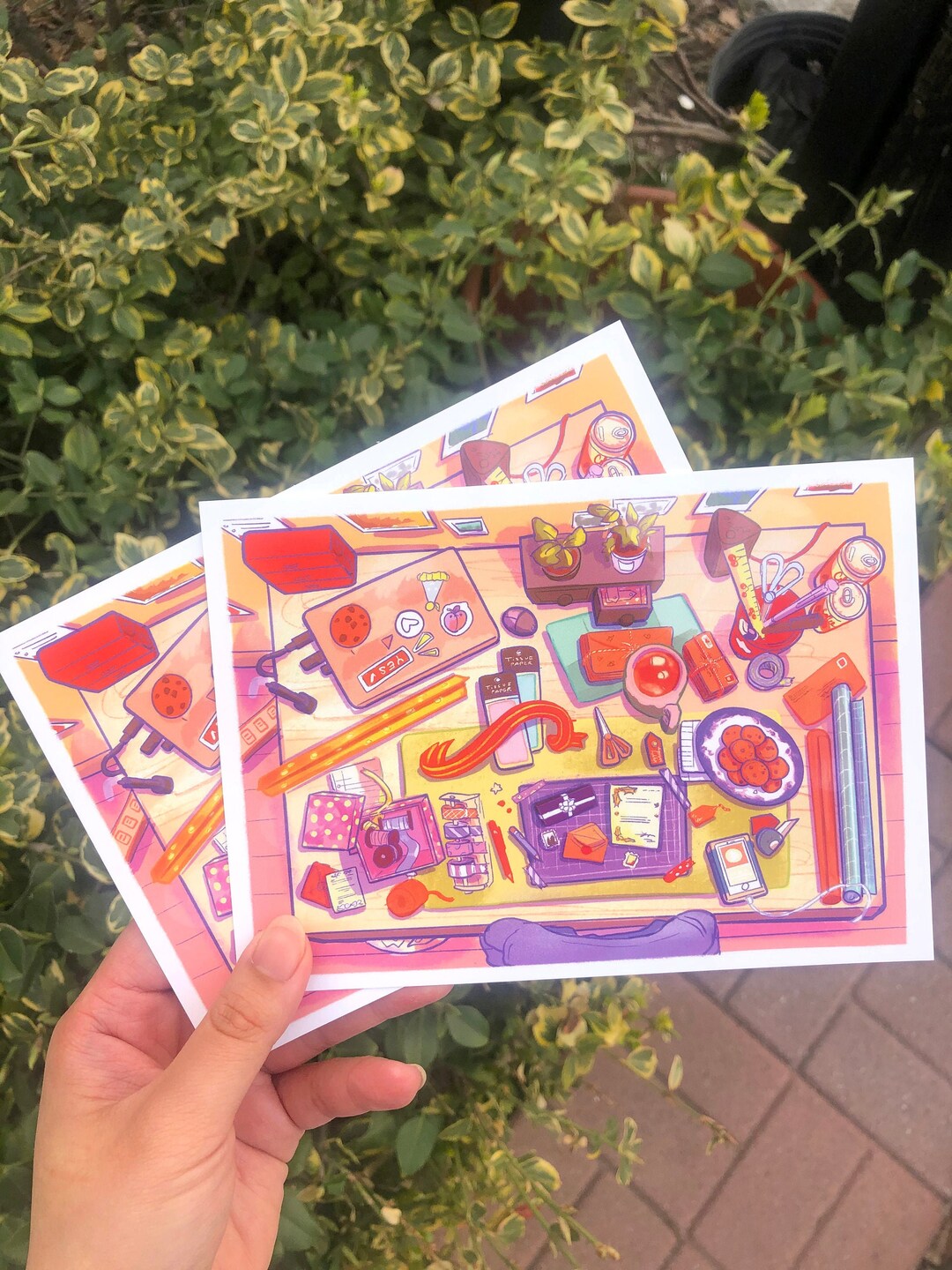 Gift Wrapping Desk Postcard Art Print L Dec. 2020 Patreon Etsy