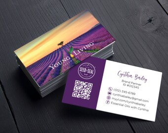 PRINTABLE Young Living Business Cards Essential Oils Business - Etsy