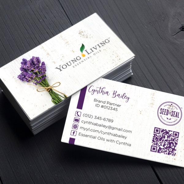 PRINTABLE Young Living Business Cards, Essential Oils Business Cards, Digital Download YL24