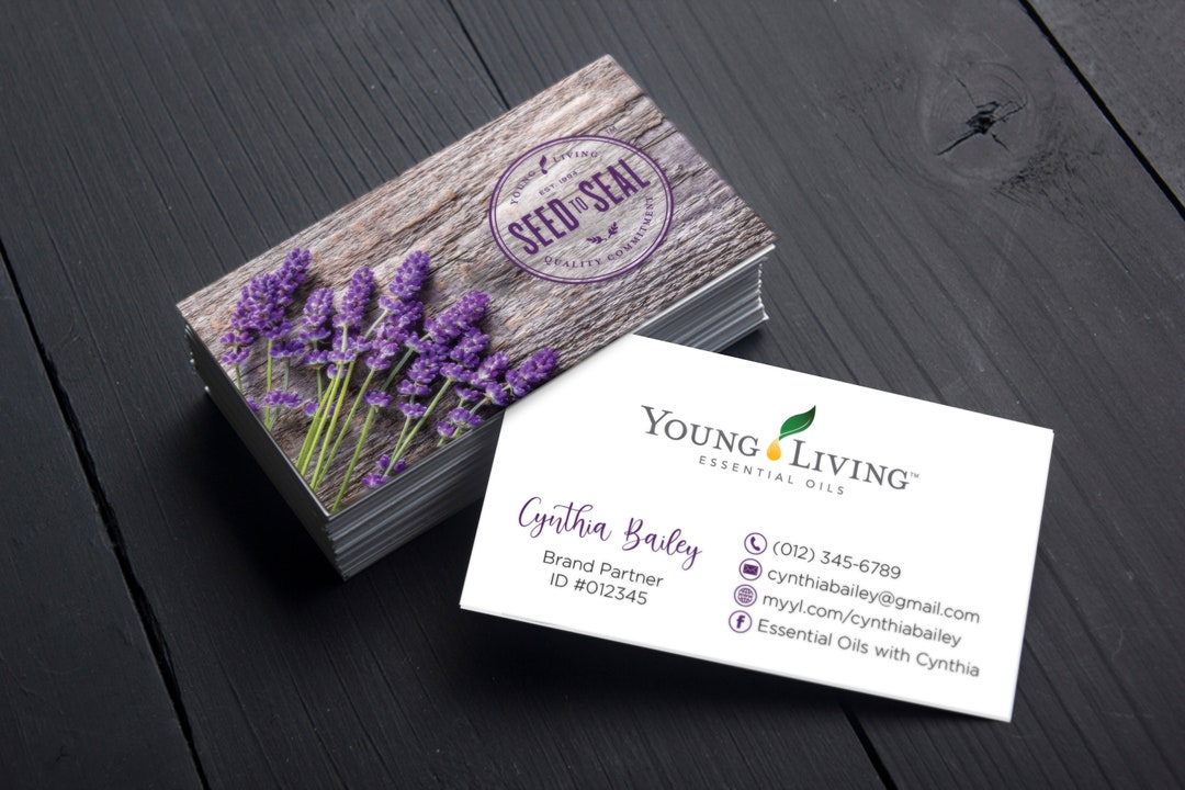 PRINTABLE Young Living Business Cards Essential Oils Business - Etsy