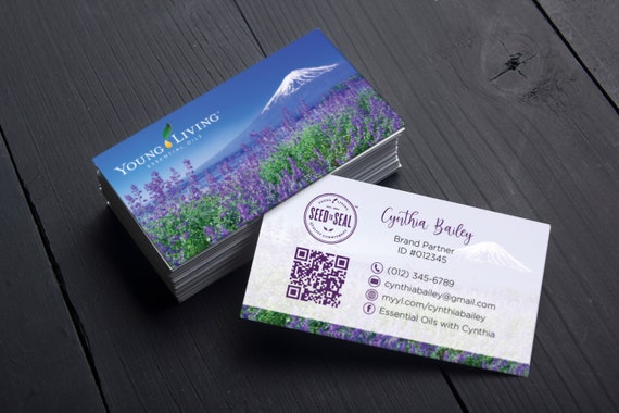 PRINTABLE Young Living Business Cards Essential Oils Business - Etsy