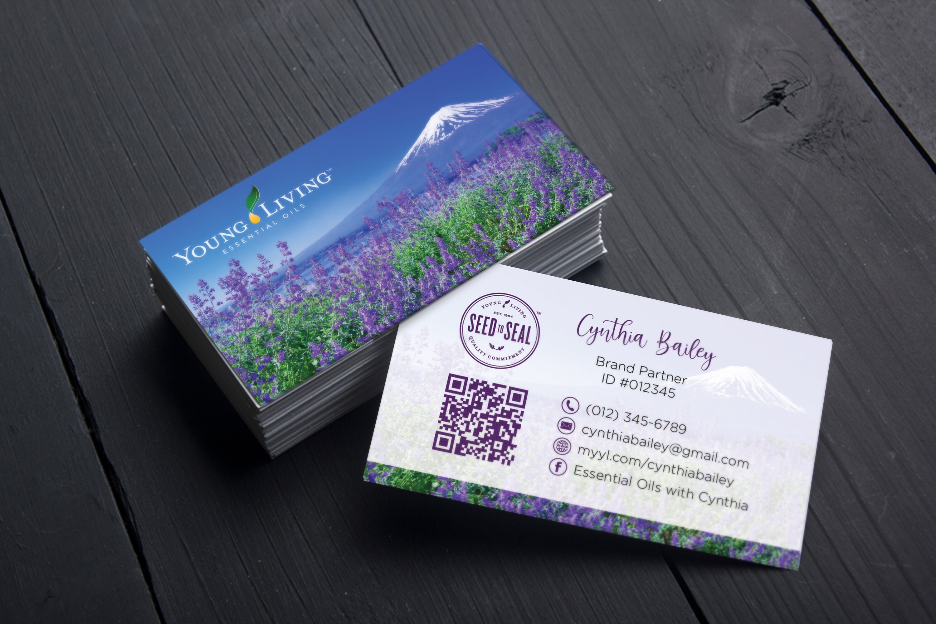 PRINTABLE Young Living Business Cards Essential Oils Business - Etsy