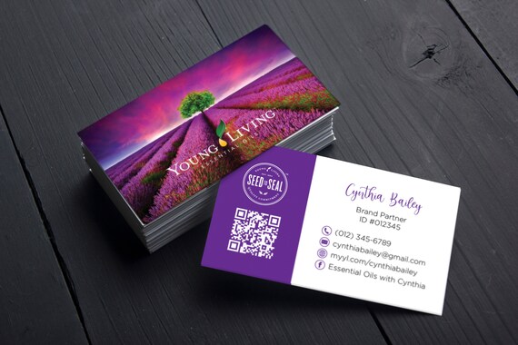 PRINTABLE Young Living Business Cards Essential Oils Business | Etsy ...