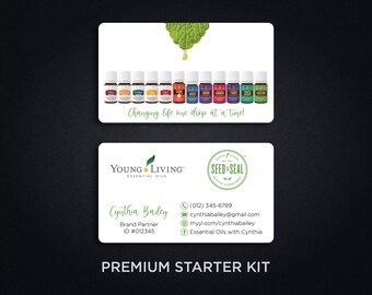 PRINTABLE Young Living Business Cards Essential Oils Business - Etsy