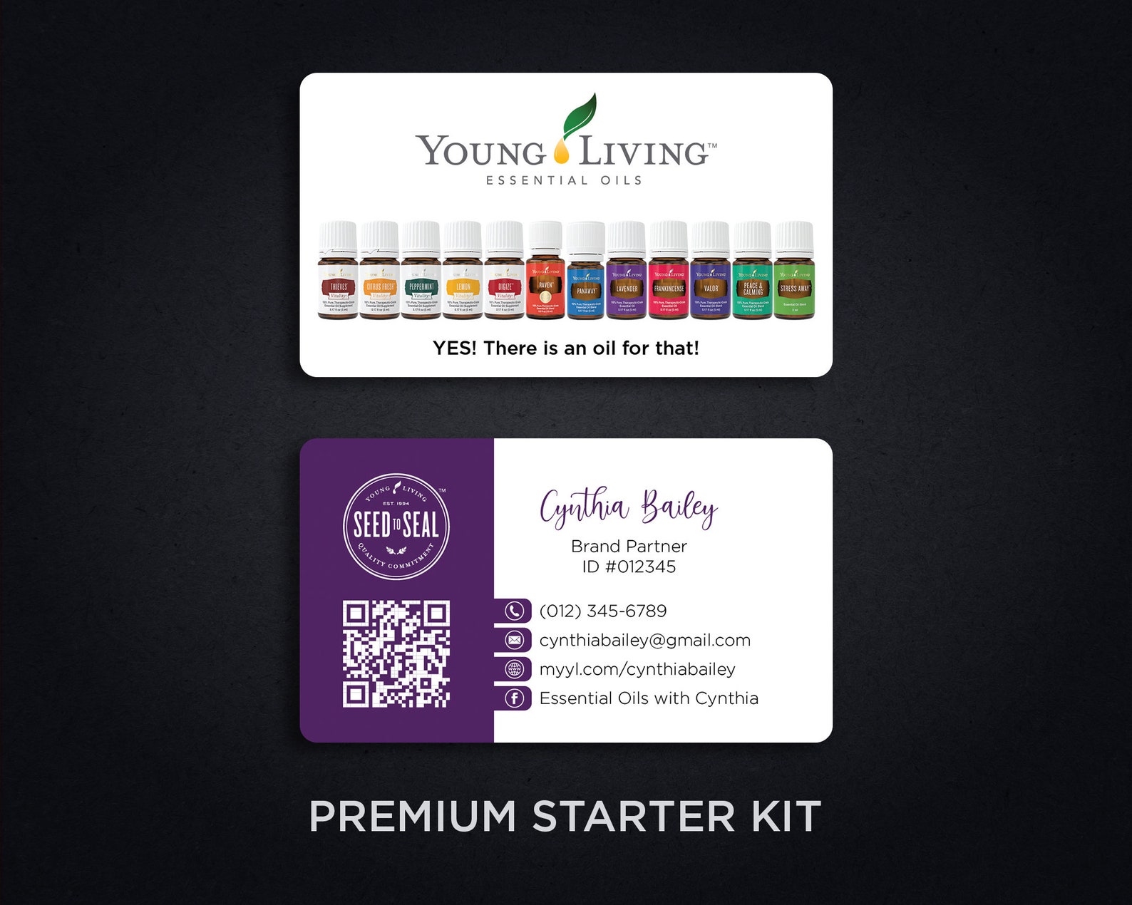 PRINTABLE Young Living Business Cards Essential Oils Business | Etsy