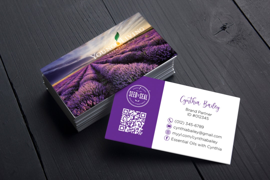 PRINTABLE Young Living Business Cards Essential Oils Business Etsy