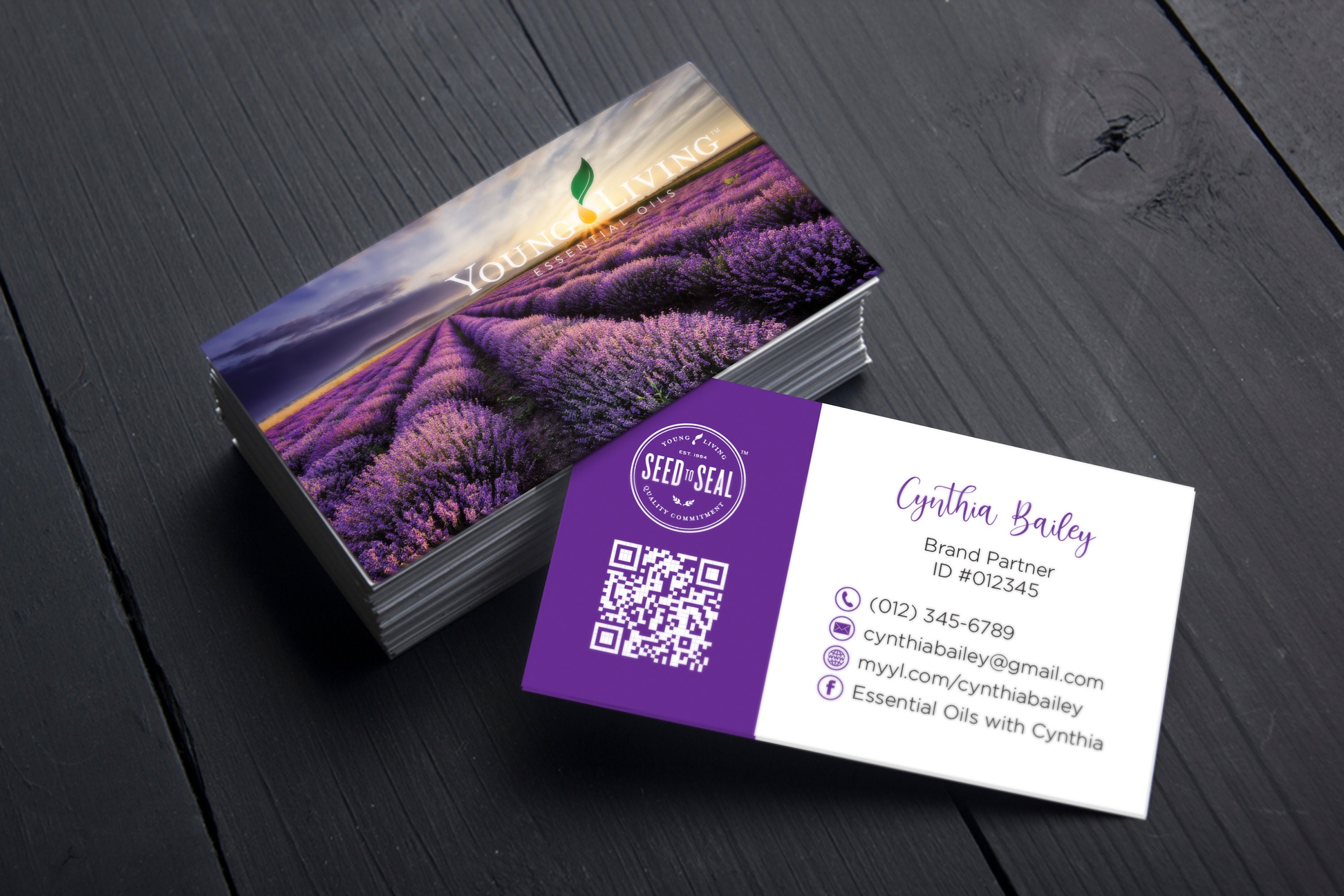 PRINTABLE Young Living Business Cards Essential Oils Business | Etsy
