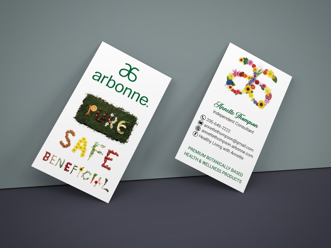 PRINTABLE Arbonne Business Cards, Arbonne Cards, Business Cards ...