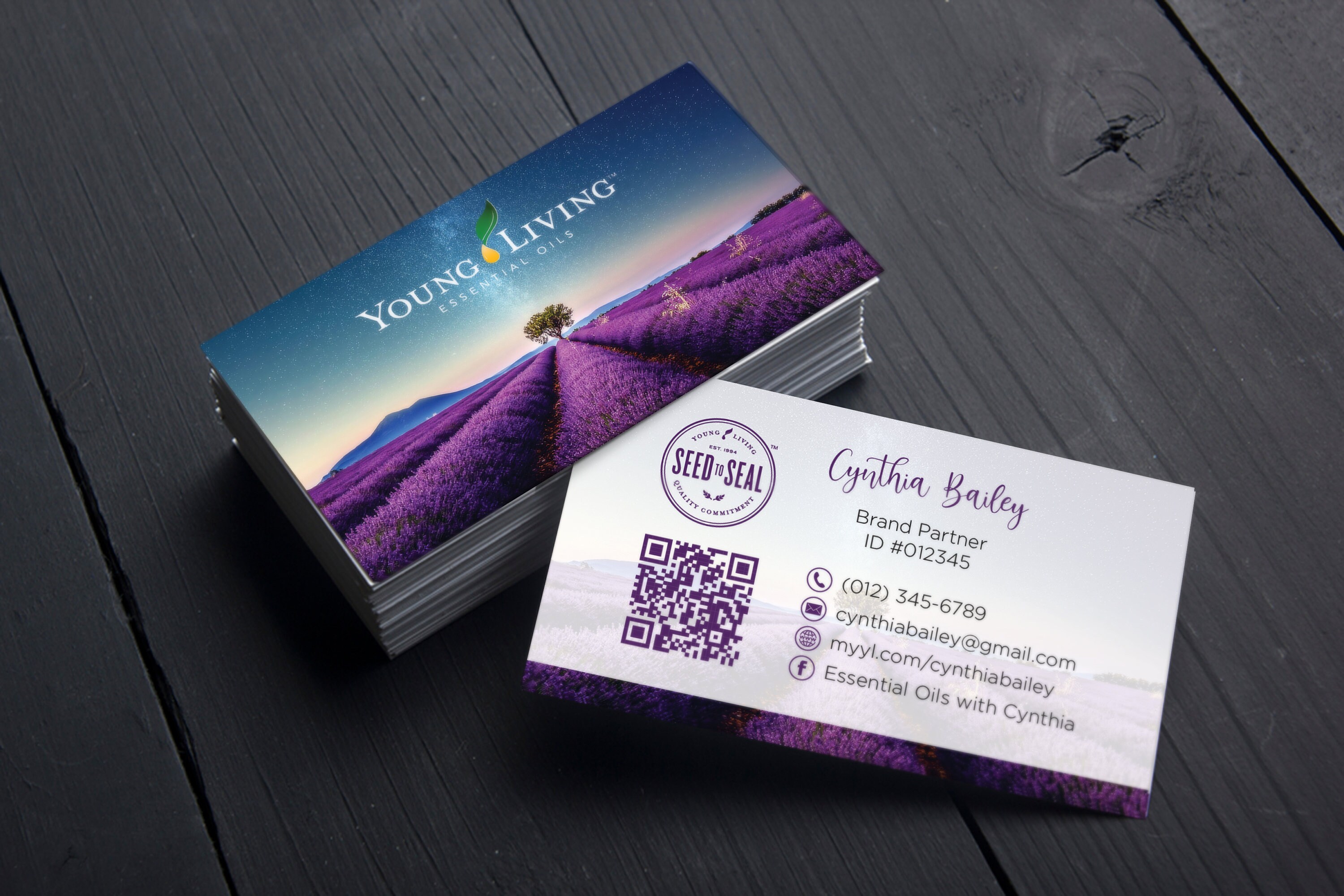 PRINTABLE Young Living Business Cards, Essential Oils Business Cards ...
