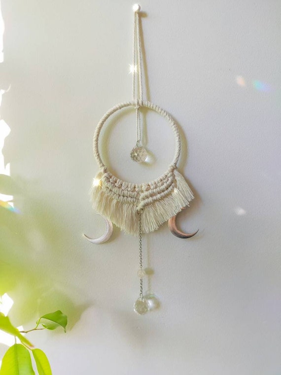 Macrame Suncatcher Rainbow Maker Macrame Hanging Wall Window