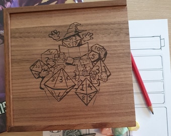 NaturalTwenty D&D RPG Handmade Wooden Dice Tray
