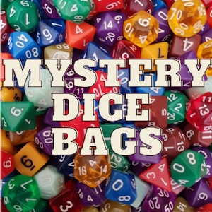 2 Dice Sets DND RPG mystery dice bags
