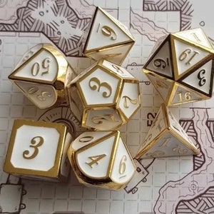 OathKeeper RPG Gold Metal Dice Set