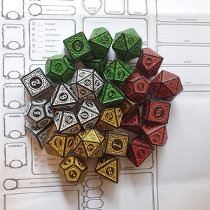 Aztec Dungeons & Dragons 7 Piece Dice Set
