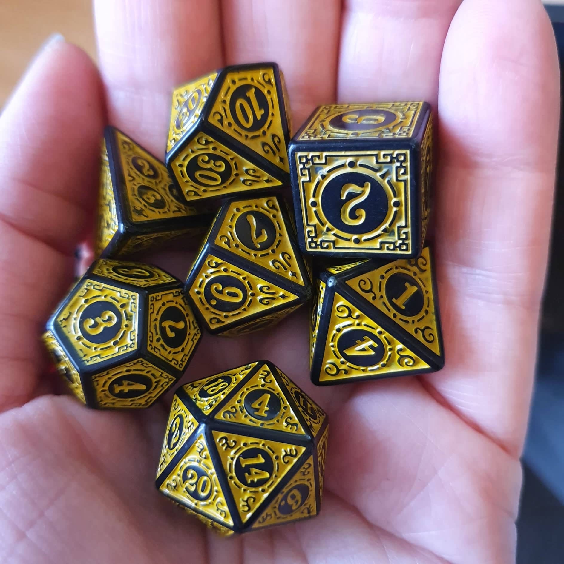 Aztec Dungeons & Dragons 7 Piece Dice Set - Etsy